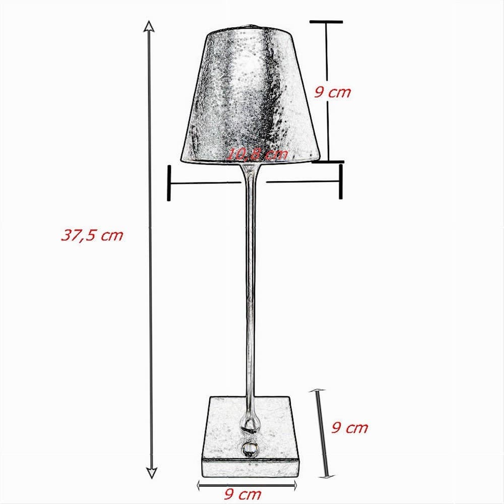 LAMPADA TAVOLO RICARICABILE USB 10 WATT 3 COLORAZIONE DI LUCE VARI COLORI D27-3C - 59