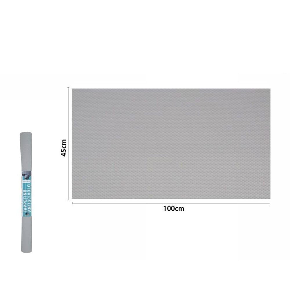 ROTOLO ANTISCIVOLO PER CASSETTI FRIGO MOBILI SCAFFALI ANTI UMIDITÀ GRIGIO 45X100 - 3