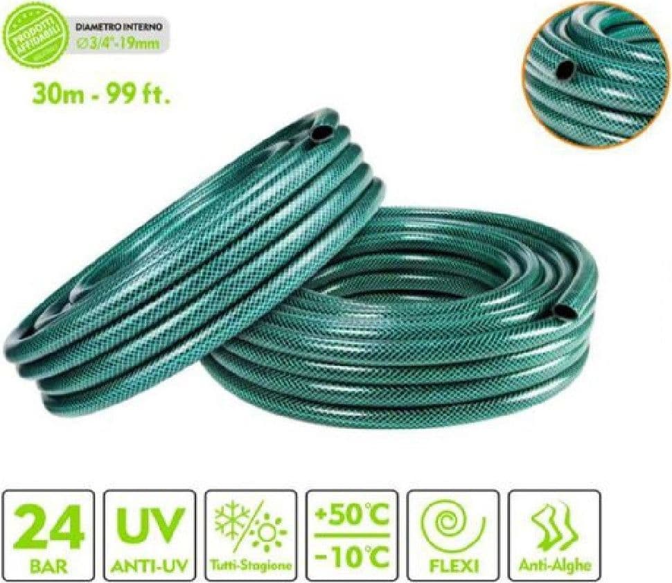 TUBO IRRIGAZIONE ANNAFFIA GIARDINO PIANTE LAVA POMPA 30MT 99FT. Ø 3/4-19MM 57509 - 2
