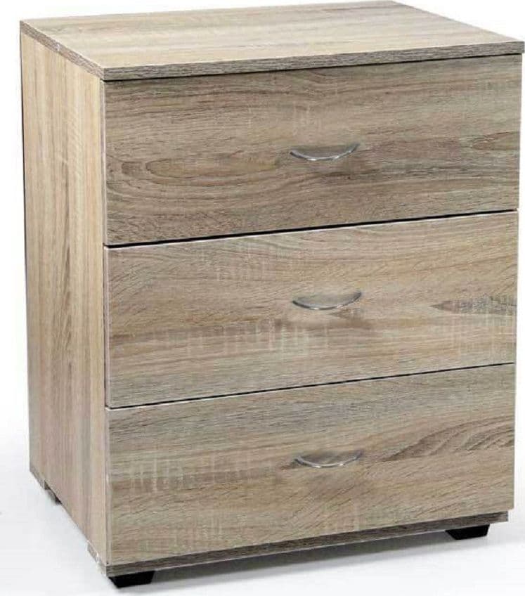 MOBILE CASSETTIERA GAIA LEGNO ROVERE 3 CASSETTI 50X40X64CM DESIGN MODERNO 769474 - 2