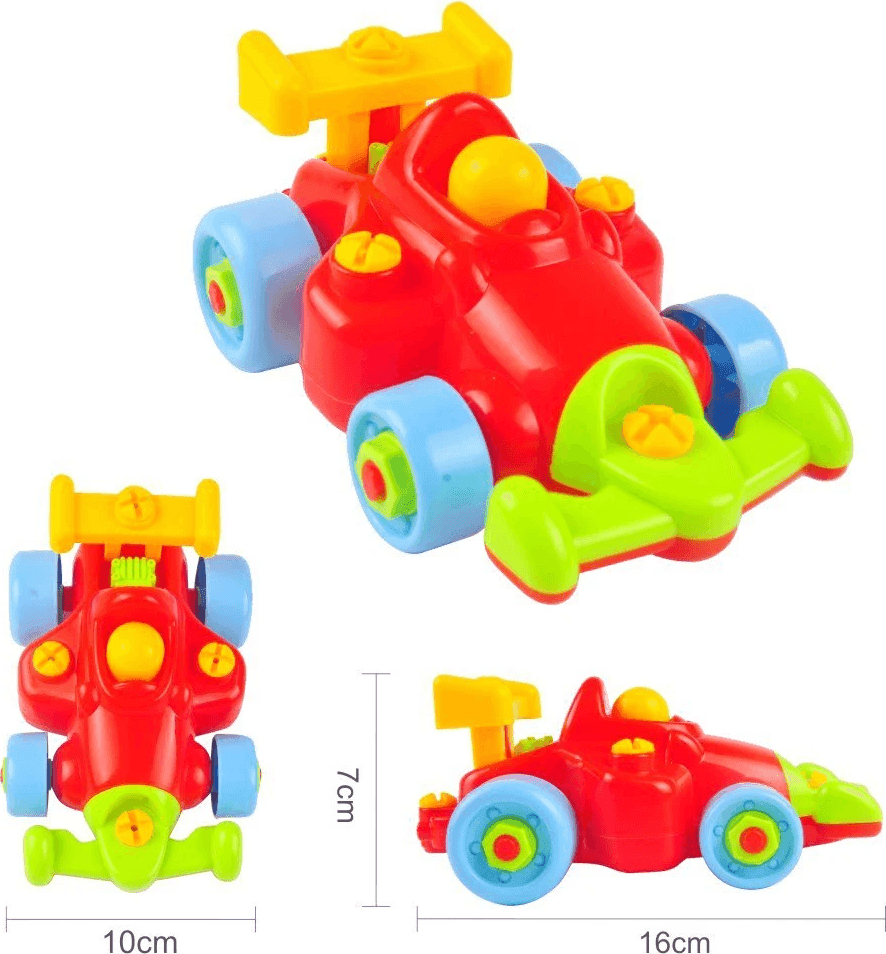 MACCHININA DA CORSA FORMULA UNO GIOCATTOLO SMONTA E RIMONTA CON SET N.2 ATTREZZI - 2