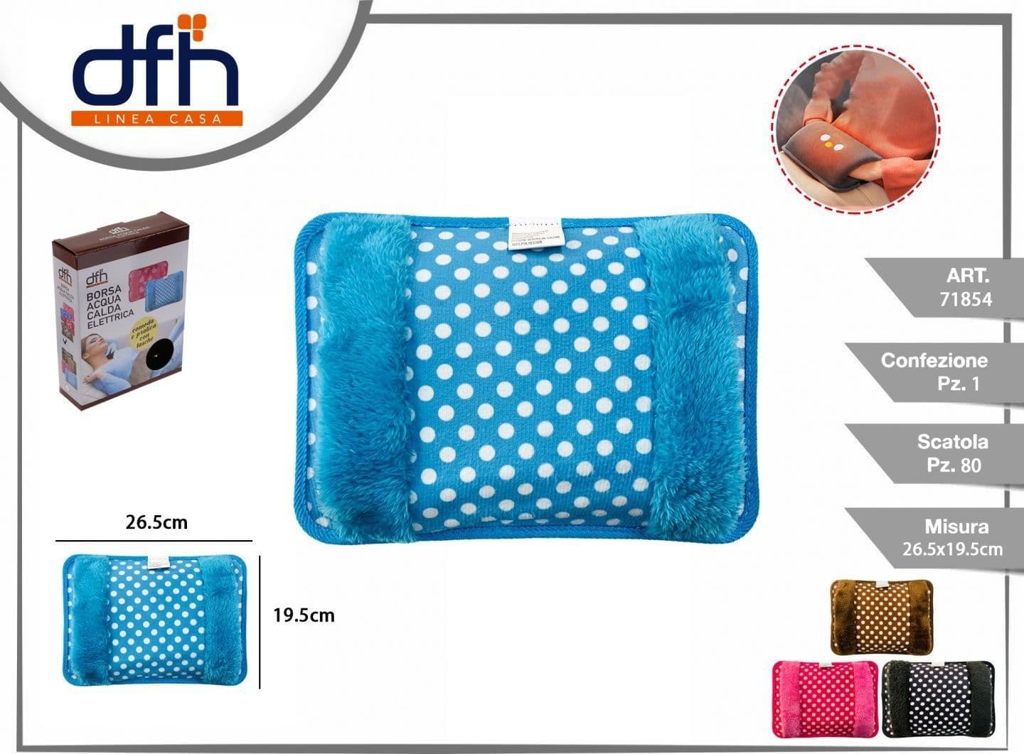 BORSA ACQUA CALDA ELETTRICA POIS CON TASCA SCALDA MANI VARI COLORI REVERSIBILE - 3