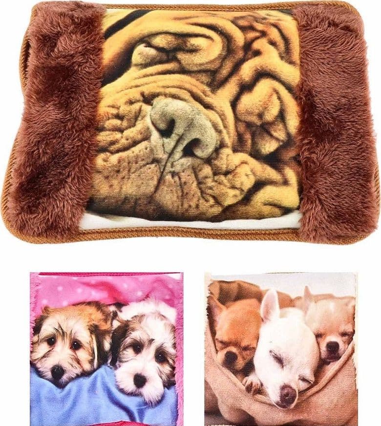 BORSA ACQUA CALDA ELETTRICA SCALDINO SCALDA MANI IN TESSUTO CON CUCCIOLI 3965442 - 2
