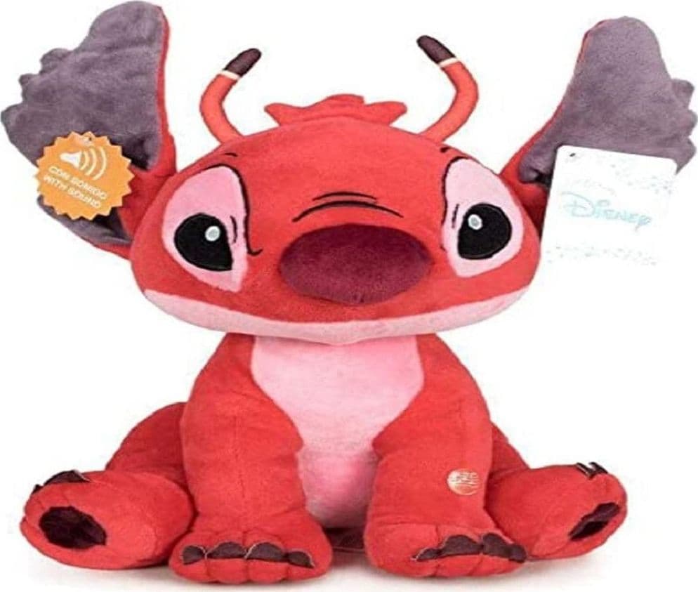 STITCH MORBIDO PELUCHE ROSSO 60CM PUPAZZO SONORO PARLANTE BAMBINI LILO & STITCH - 2