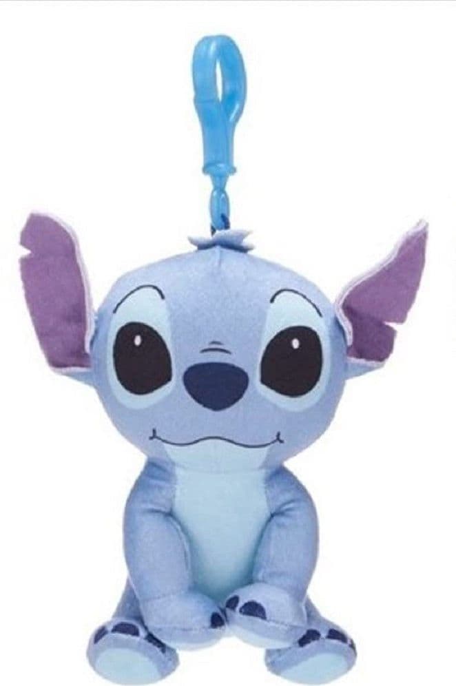 PORTACHIAVI DI STITCH CON CLIP PER BORSA IN PELUCHE LILO & STITCH MISURA 11,5 CM