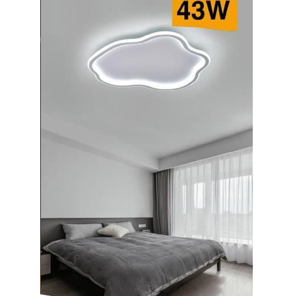 PLAFONIERA LED LAMPADA SOFFITTO MODERNA ONDULATA LUCE FREDDA NATURALE CALDA C48 - 12