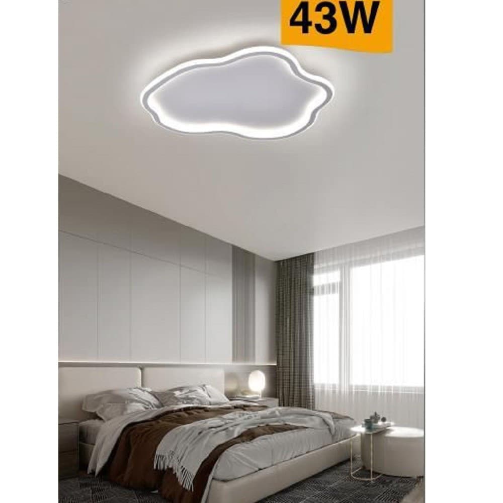 PLAFONIERA LED LAMPADA SOFFITTO MODERNA ONDULATA LUCE FREDDA NATURALE CALDA C48 - 11