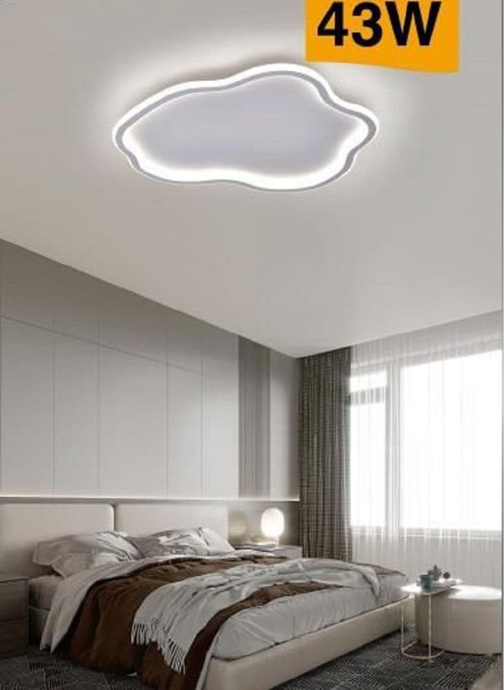 PLAFONIERA LED LAMPADA SOFFITTO MODERNA ONDULATA LUCE FREDDA NATURALE CALDA C48 - 3