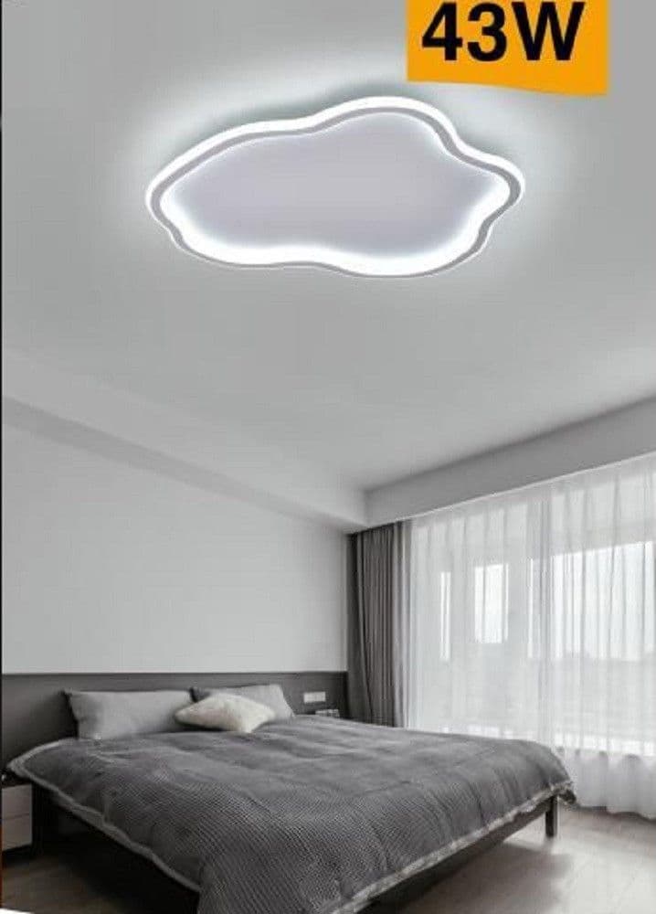 PLAFONIERA LED LAMPADA SOFFITTO MODERNA ONDULATA LUCE FREDDA NATURALE CALDA C48 - 4