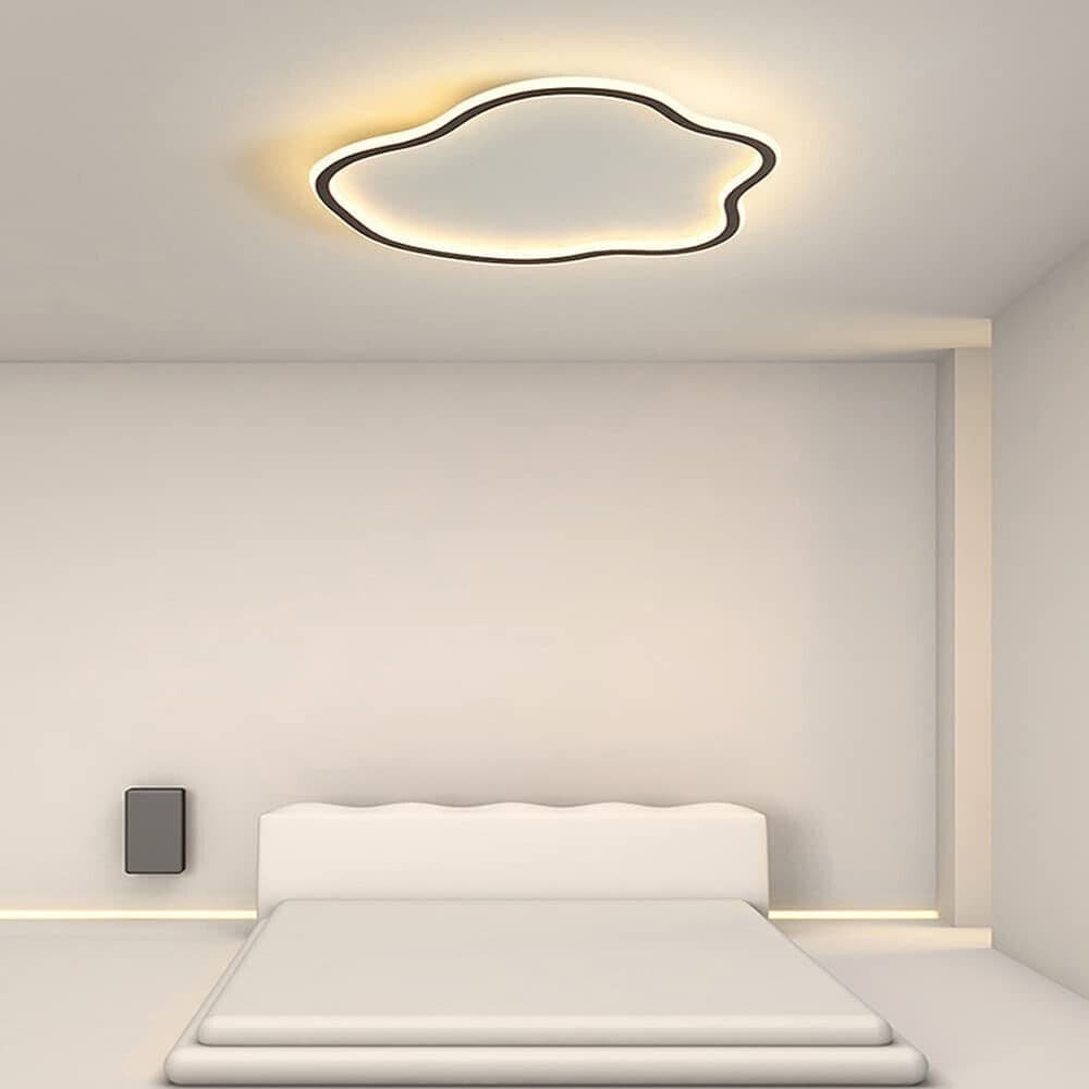 PLAFONIERA LED LAMPADA SOFFITTO MODERNA ONDULATA LUCE FREDDA NATURALE CALDA C48 - 7