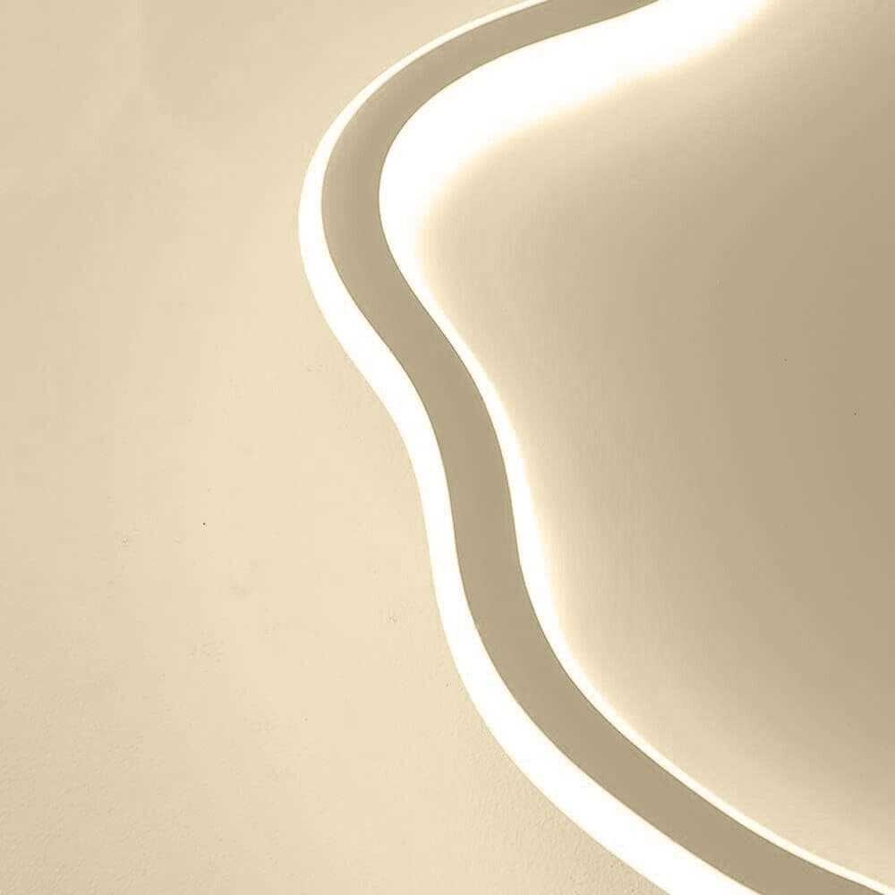 PLAFONIERA LED LAMPADA SOFFITTO MODERNA ONDULATA LUCE FREDDA NATURALE CALDA C48 - 8