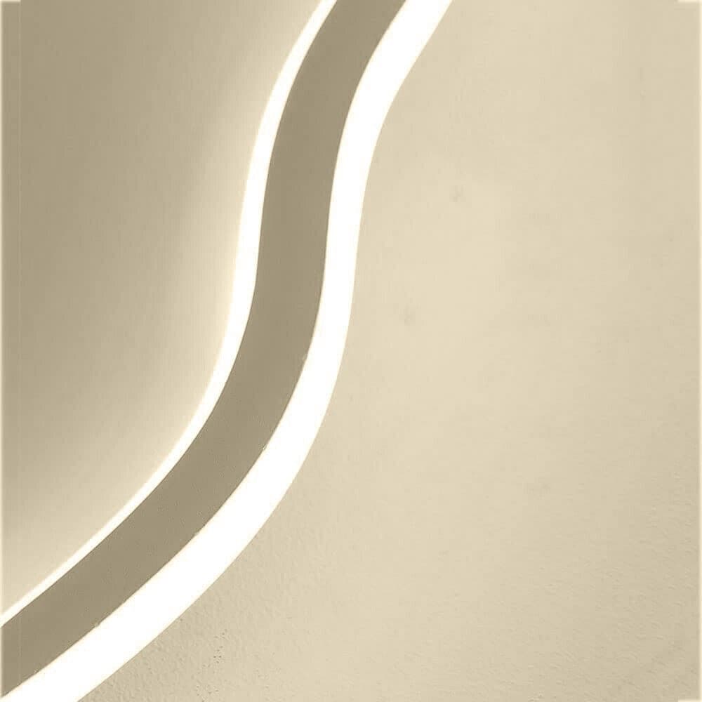 PLAFONIERA LED LAMPADA SOFFITTO MODERNA ONDULATA LUCE FREDDA NATURALE CALDA C48 - 9
