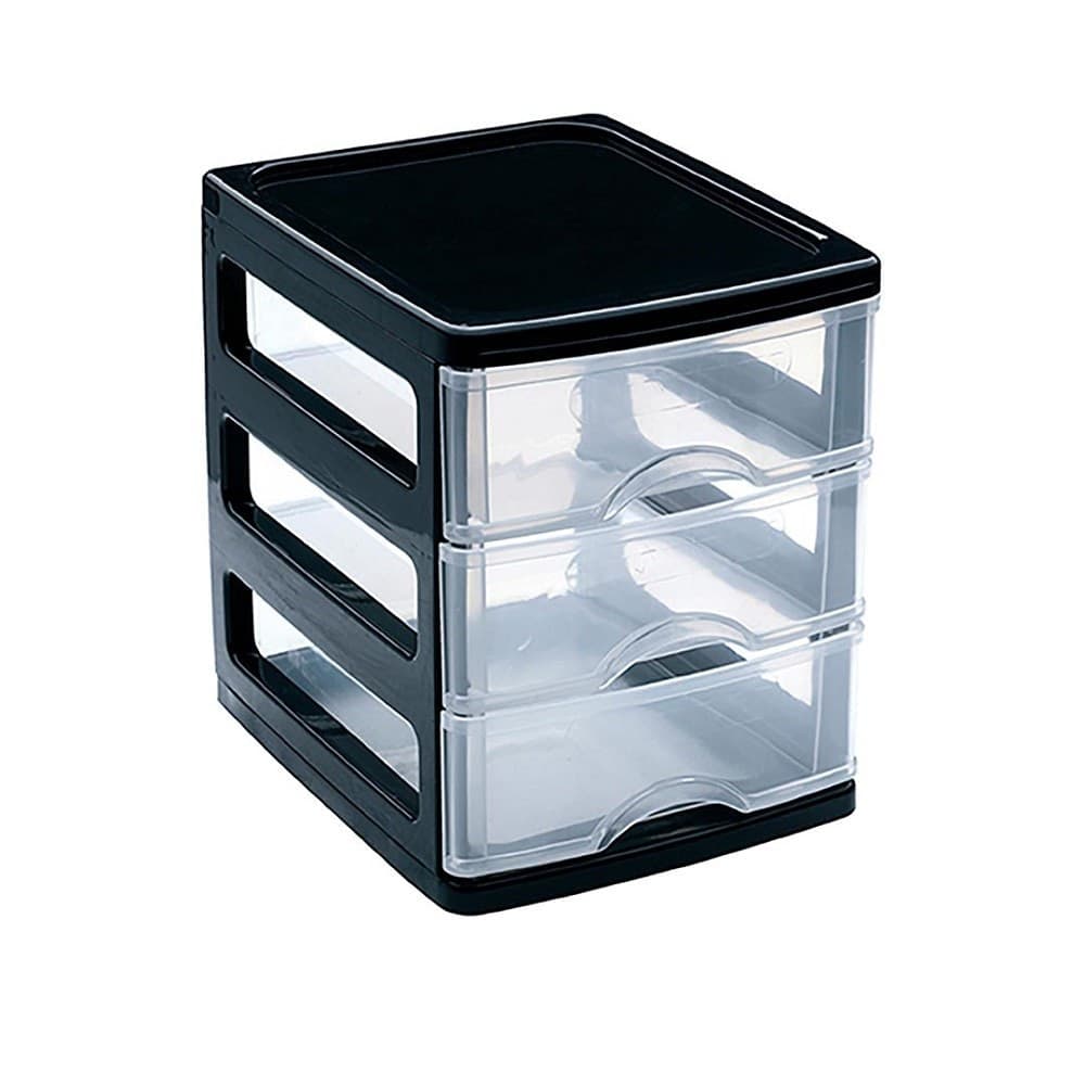 CASSETTIERA TURIA IN PLASTICA 3 CASSETTI 13.5X17X17CM IN VARI COLORI 11224G9 - 4