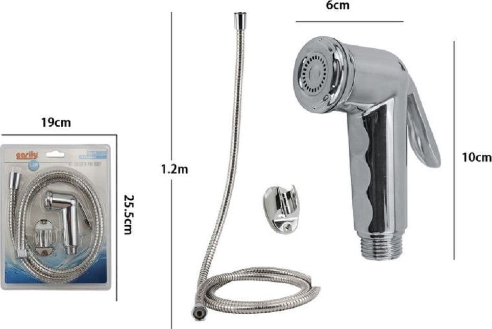 KIT DOCCETTA DOCCINO BIDET BIDÈ INTIMO ANZIANI DISABILI LACCIO 1.2M STAFFA 69312 - 2