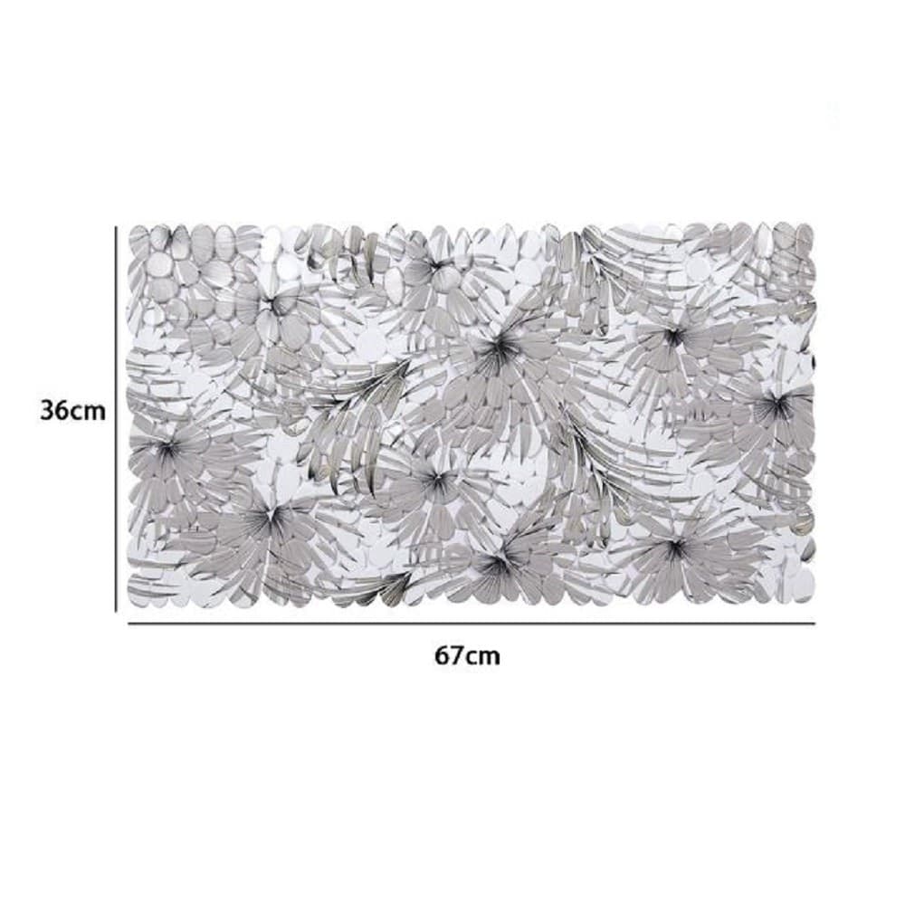 TAPPETO IN PVC CON STAMPA TROPICALE ANTISCIVOLO VASCA BAGNO DOCCIA 67X36CM 87073 - 2
