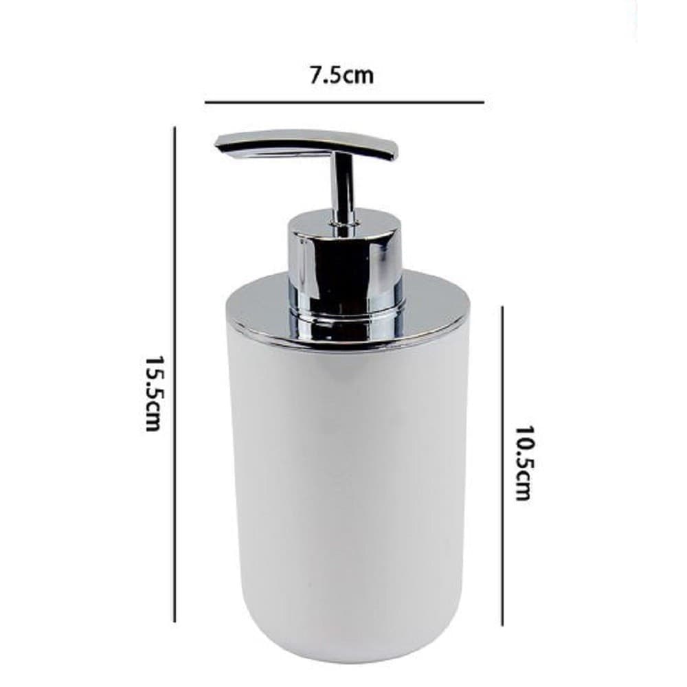DISPENSER PORTA SAPONE LIQUIDO BIANCO SILVER PER RICAMBIO ACCESSORI BAGNO 69461 - 2