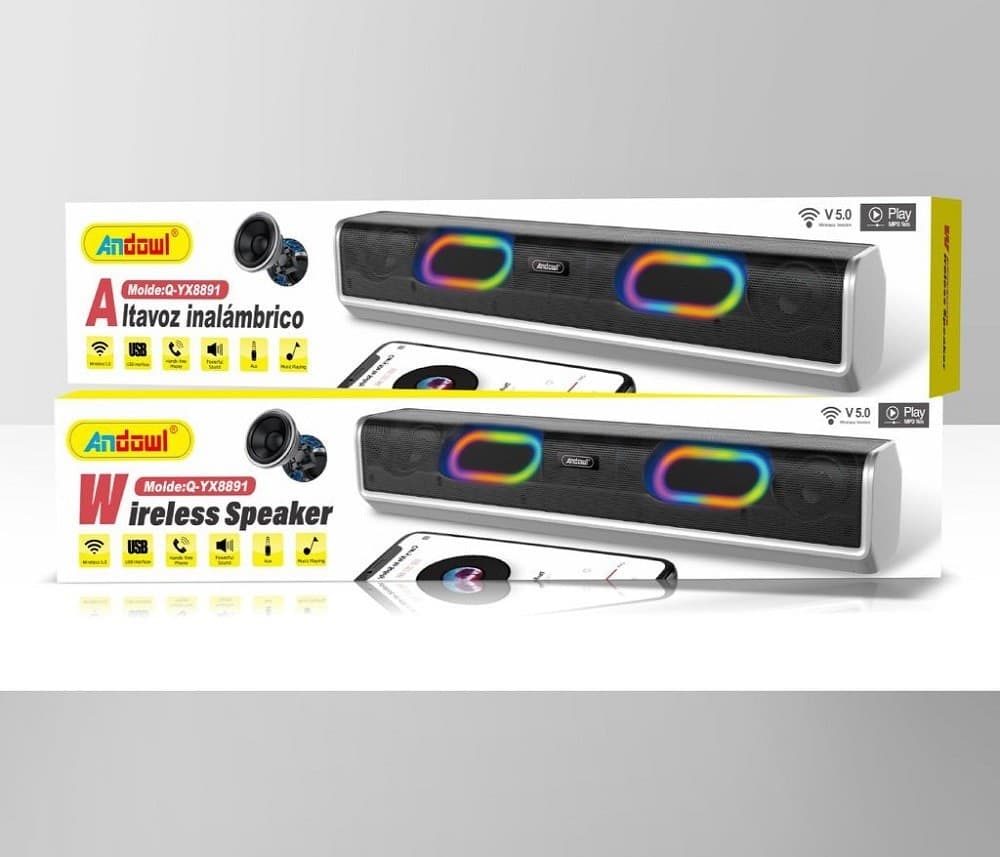 CASSA BLUETOOTH 5.0 SPEAKER MICROFONO BARRA SOUNDBAR LED RGB WIRELESS Q-YX8891 - 9