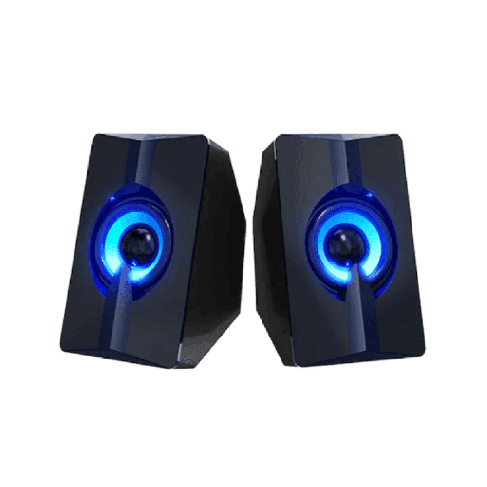 SET MINI ALTOPARLANTI SPEAKERS PER BASSO PER COMPUTER LUCI LED COLORATE Q-T124 - 2