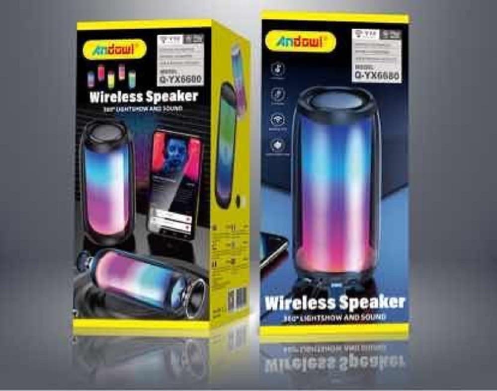 CASSA SPEAKER WIRELESS PORTATILE ALTOPARLANTE BLUETOOTH 5.0 A COLORI Q-YX6680 - 2