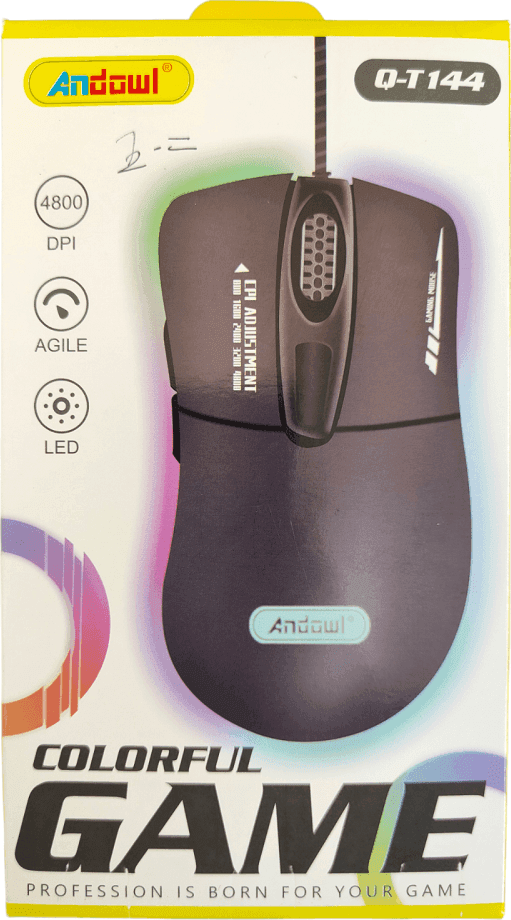 MOUSE GAMING LED PER PC NOTEBOOK LAPTOP DPI REGOLABILE FILO USB OTTICO Q-T144 - 4