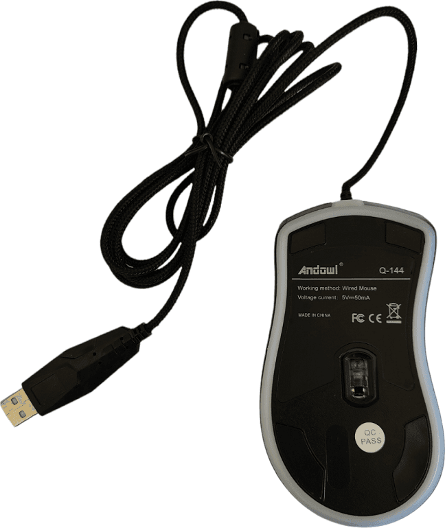 MOUSE GAMING LED PER PC NOTEBOOK LAPTOP DPI REGOLABILE FILO USB OTTICO Q-T144 - 6