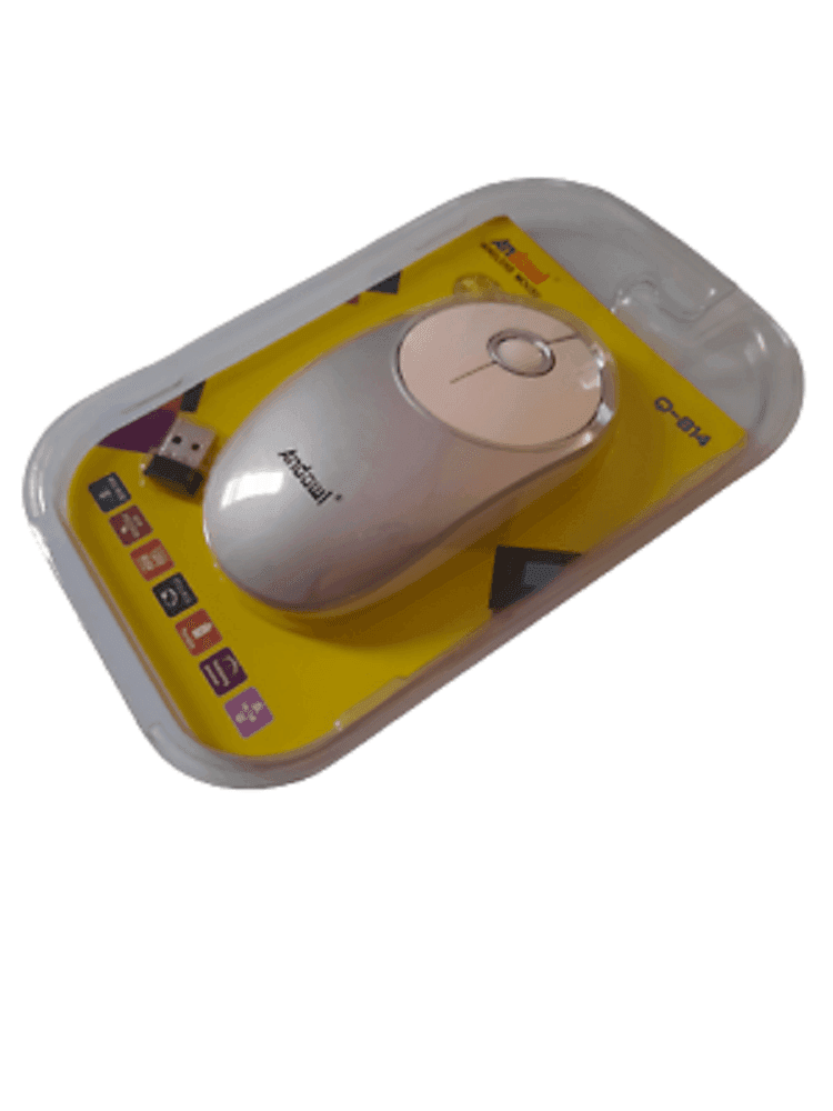 MOUSE WIRELESS OTTICO SENZA FILI USB NOTEBOOK PC COMPUTER 1200 DPI 2,4GHZ Q-814 - 6