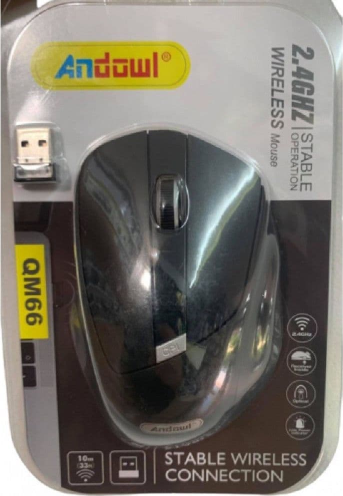 MOUSE WIRELESS ERGONOMICO 2.4GHZ SENZA FILI 1600 DPI SMART CONNECT PER PC QM66 - 4