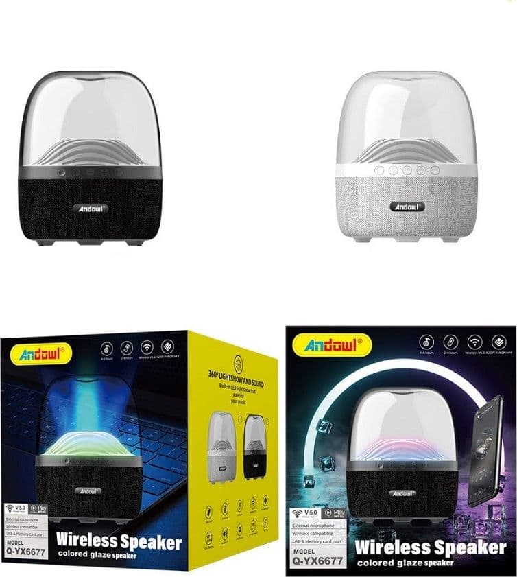 ALTOPARLANTE RICARICABILE WIRELESS BLUETOOTH DA 5 W CON RADIO PORTATILE Q-YX6677 - 6