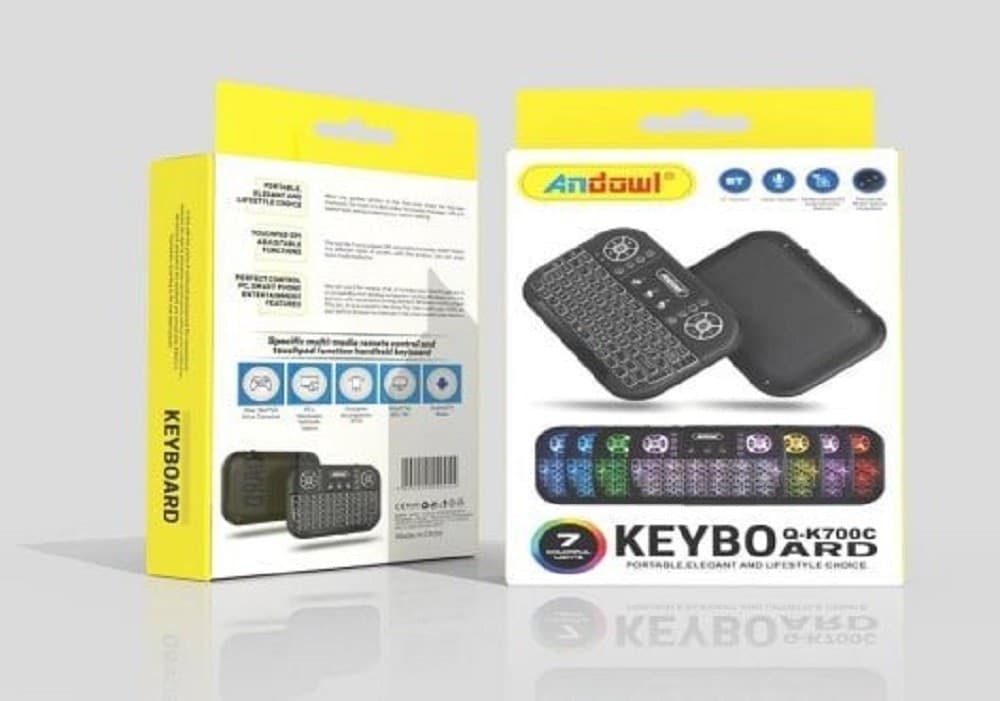 MINI TASTIERA WIRELESS BLUETOOTH RICARICABILE Q-K700C CON TOUCHPAD INGLESE USA - 3