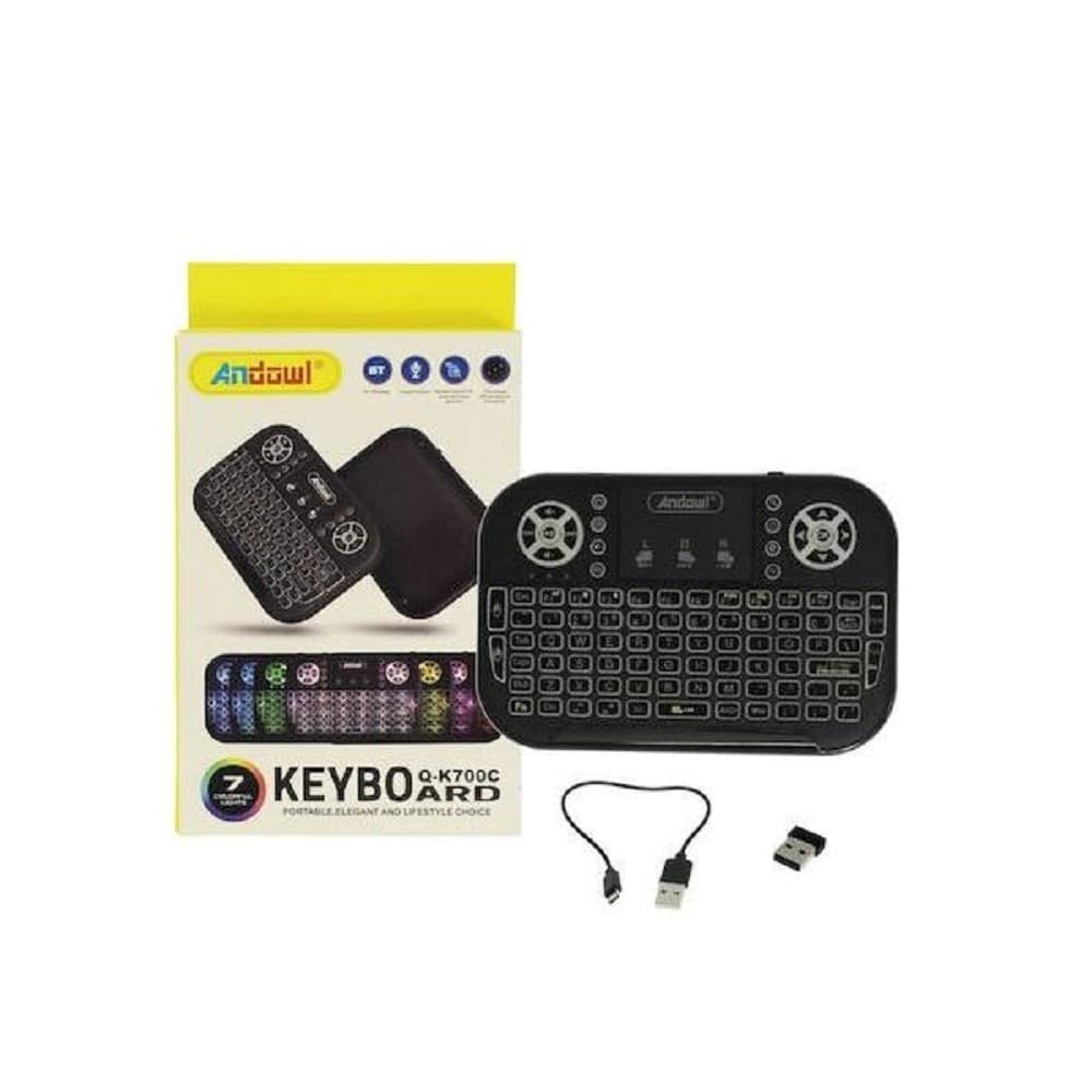 MINI TASTIERA WIRELESS BLUETOOTH RICARICABILE Q-K700C CON TOUCHPAD INGLESE USA - 5