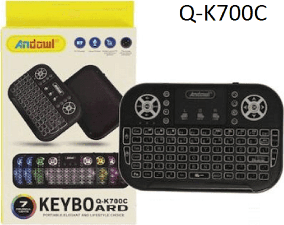MINI TASTIERA WIRELESS BLUETOOTH RICARICABILE Q-K700C CON TOUCHPAD INGLESE USA - 6