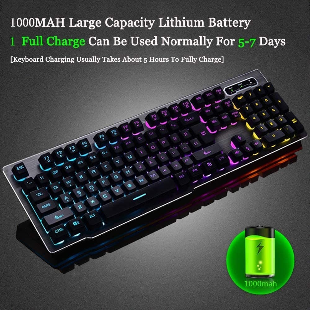 TASTIERA GAMING DA GIOCO CABLATA RETROILLUMINATA ARCOBALENO RGB LUCE LED QK708 - 8
