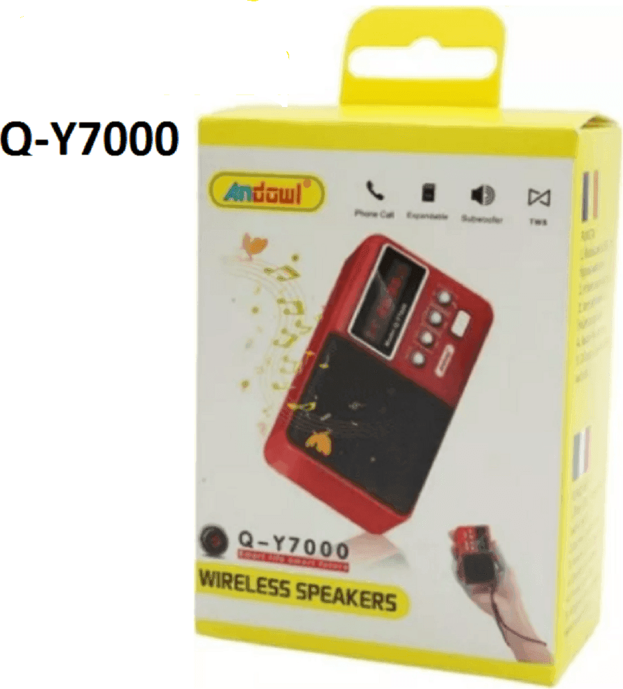 SPEAKER WIRELESS BLUETOOTH RICARICABILE ALTOPARLANTE RADIO FM PORTATILE Q-Y7000 - 8