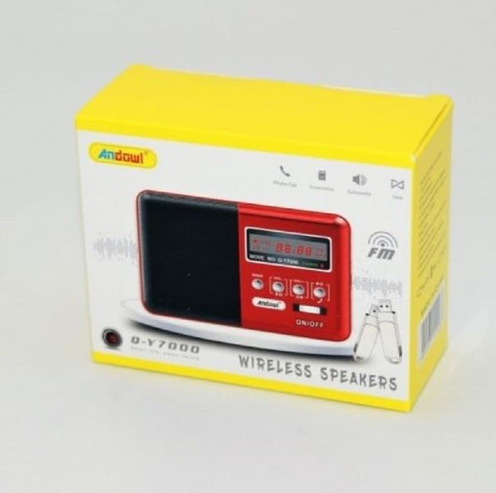 SPEAKER WIRELESS BLUETOOTH RICARICABILE ALTOPARLANTE RADIO FM PORTATILE Q-Y7000 - 9