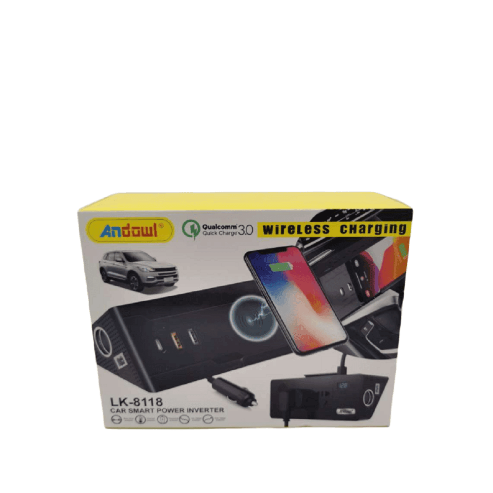 INVERTER PER AUTO SMART POWER CARICABATTERIE WIRELESS RICARICA CELLULARE LK-8118 - 13