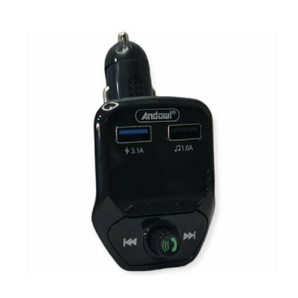 TRASMETTITORE FM VIVAVOCE WIRELESS PER AUTO Q-C66 CARICATORE MUSICALE DOPPIO USB - 4