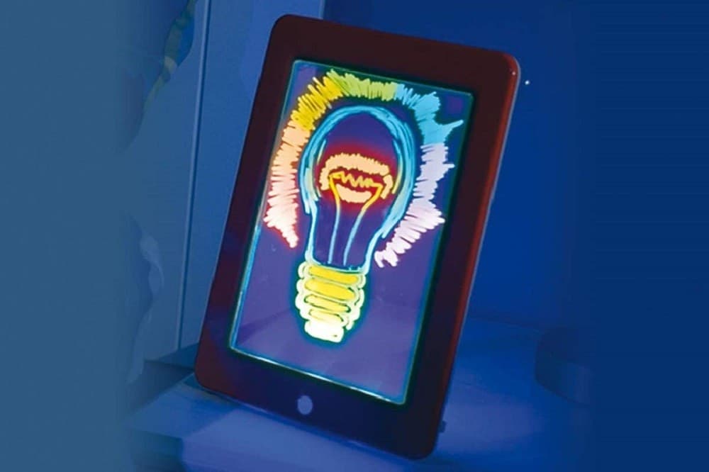 TAVOLETTA CON PENNARELLI AL NEON 8 EFFETTI LUCE BRILLANTE DARE VITA AI DISEGNI - 6