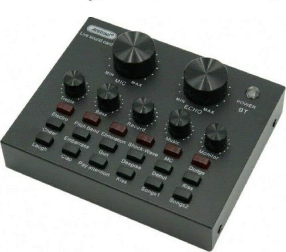 SET MICROFONO CON MIX SCHEDE AUDIO FILTRO ANTI-POP SUPPORTO GIREVOLE STUDIO MIC8 - 4