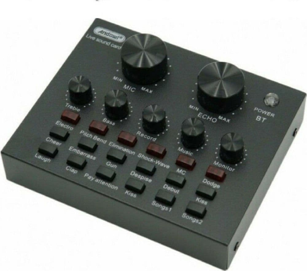 SET MICROFONO CON MIX SCHEDE AUDIO FILTRO ANTI-POP SUPPORTO GIREVOLE STUDIO MIC8 - 4