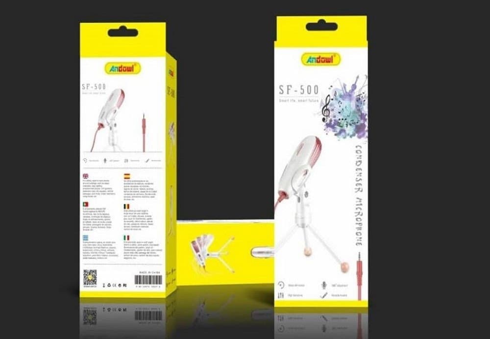 MICROFONO A CONDENSATORE CON TREPPIEDE SUPPORTO DOTATO DI JACK DA 3,5 MM SF-500 - 3