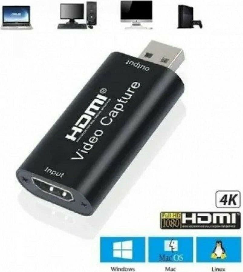 SCHEDA ACQUISIZIONE VIDEO CONNESSIONE USB HDMI VIDEO CAPTURE HD TV 4K Q-H165 PC - 4