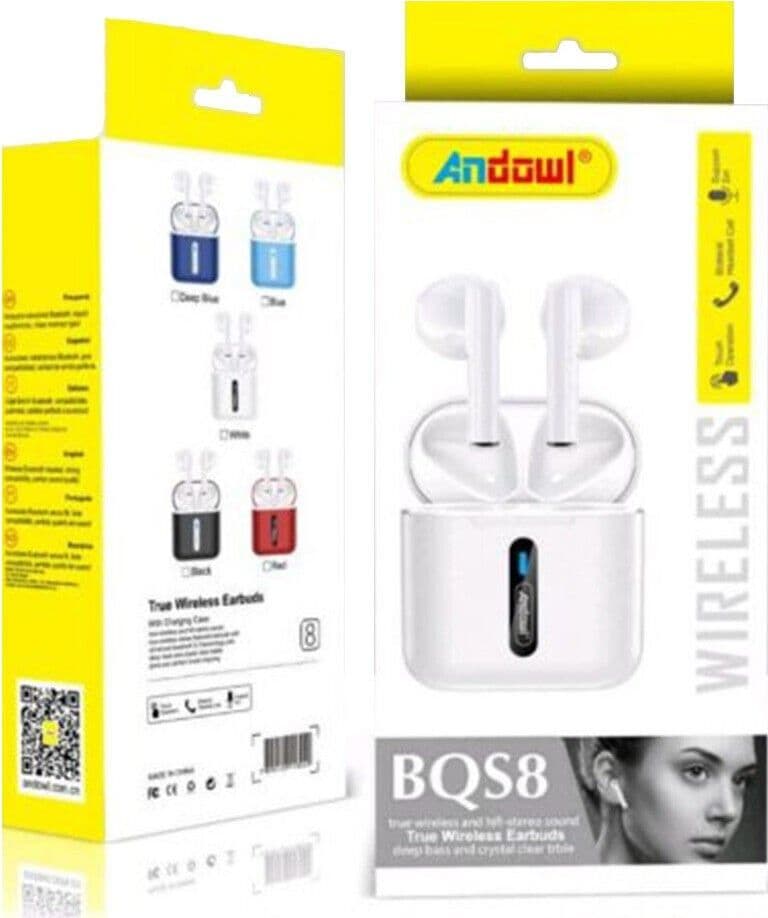 AURICOLARI WIRELESS BLUETOOTH 5.2 CUFFIE PER SAMSUNG HUAWEI ANDROID IPHONE BQS8 - 5