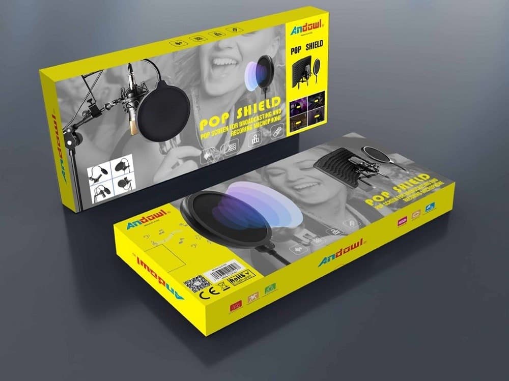 FILTRO POP PER MICROFONO Q-A193 POP SHEILD CON CLIP DI SUPPORTO BASE FLESSIBILE - 9