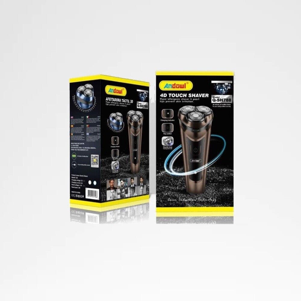 RASOIO 4D TOUCH Q-SH788 ELETTRICO UOMO SENZA FILI INDICATORE LED 3W SILENZIOSO - 6