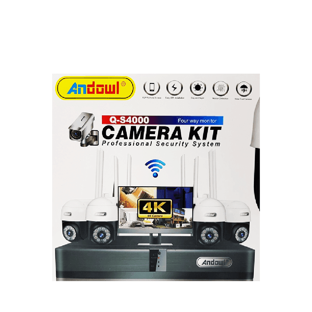 SET 4 FOTOCAMERE TELECAMERA IMPERMEABILI CON REGISTRATORE PROFESSIONALE Q-S4000 - 4