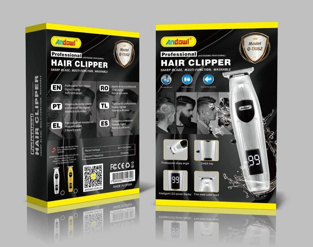 RASOIO ELETTRICO REGOLA BARBA TAGLIA CAPELLI RICARICABILE PROFESSIONALE Q-TX162 - 7