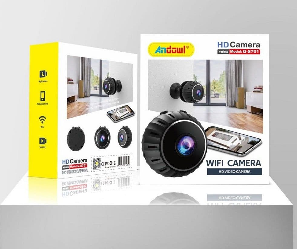 TELECAMERA WIRELESS CAMERA HD SMART LIFE Q-S701 RICARICABILE CASA INTERNI ESTERNI - 12