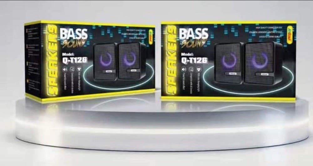 SET ALTOPARLANTI SPEAKER PER BASSI CON ILLUMINAZIONE A COLORI RGB PER PC Q-T126 - 3