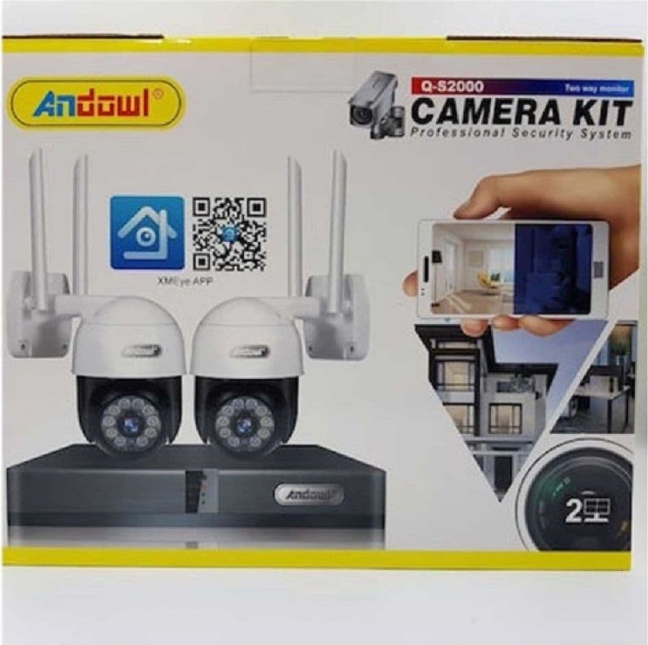 KIT 2 TELECAMERE WI-FI PTZ 4K CON REGISTRATORE NVR SISTEMA DI SICUREZZA Q-S2000 - 3