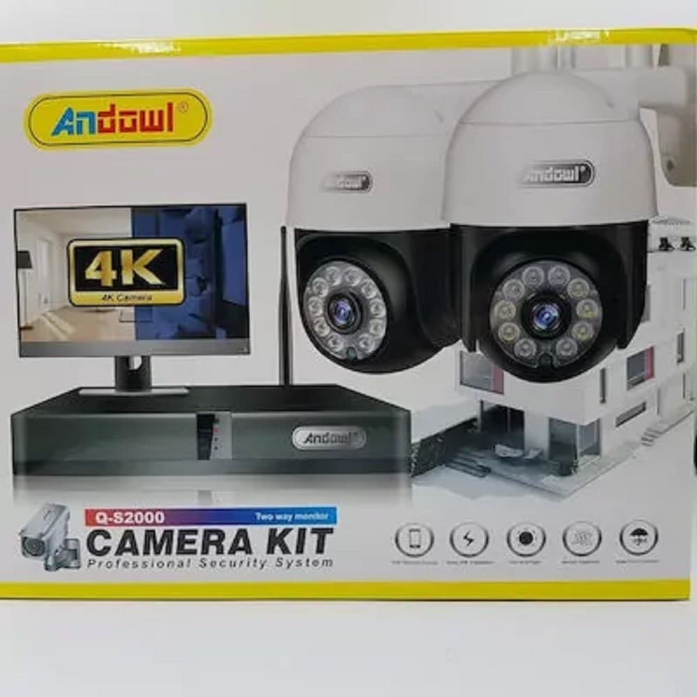 KIT 2 TELECAMERE WI-FI PTZ 4K CON REGISTRATORE NVR SISTEMA DI SICUREZZA Q-S2000 - 5